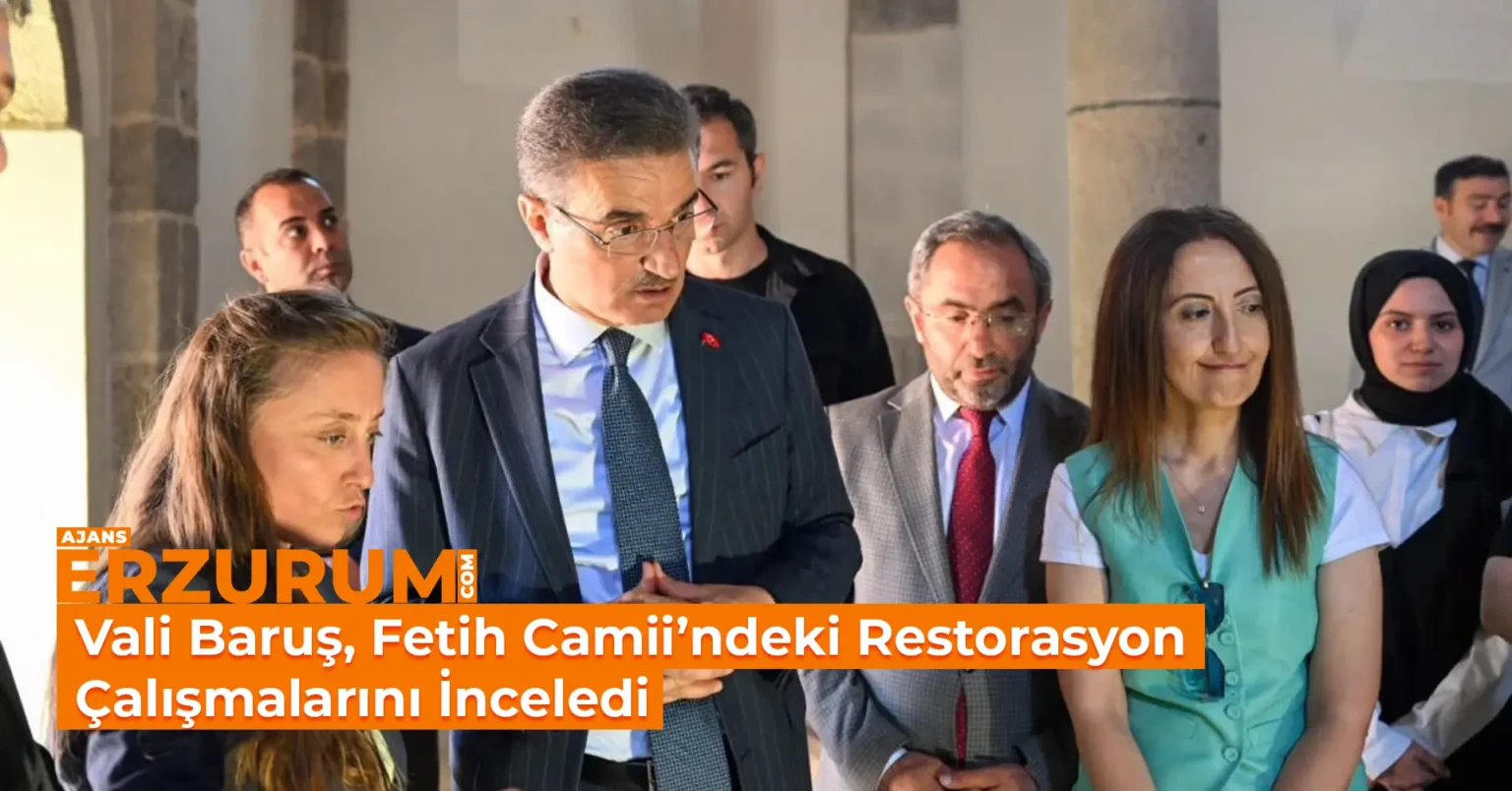 Vali Baruş, Fetih Camii’ndeki Restorasyon Çalışmalarını İnceledi
